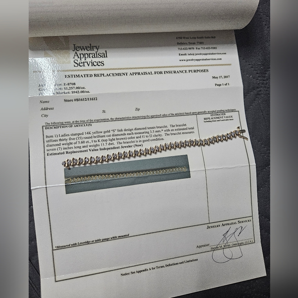 14K Yellow Gold Diamond  Bracelet(I'm listening to offers)